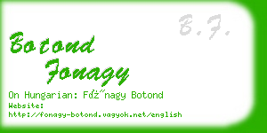 botond fonagy business card